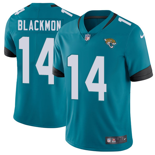 Nike Jacksonville Jaguars #14 Justin Blackmon Teal Green Alternate Men Stitched NFL Vapor Untouchable Limited Jersey